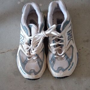 New Balance White and Gray Athletic Shoes